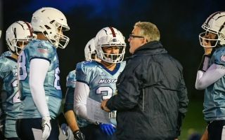 28022026 RAF American Football coach giving talk v Royal Navy Credit The70sDJPhotography