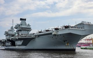 The 65,000-tonne aircraft carrier and its F-35 fighter jets have just finished Exercise Falcon Strike in the Mediterranean (Picture: Royal Navy)