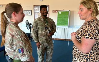 Armed Forces Comissioner Polly Miller-Perkins joins troops in Cyprus (Picture: BFBS)
