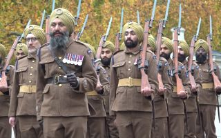 291025 1914 Sikhs at Wellington Barracks CREDIT BFBS