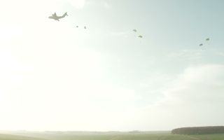 After the personnel came back down to earth, they quickly secured the site and defended the drop zone