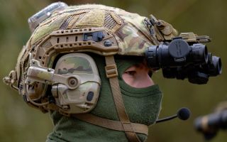 A soldier from 4th Battalion, Ranger Regiment prepares to conduct an assault on a target building on Exercise Hyperion Storm 