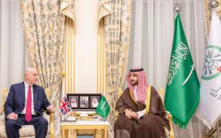 Defence Secretary John Healey meets Saudi defence minister His Royal Highness Prince Khalid bin Salman Al Saud 