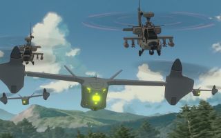 Anduril chose to present its autonomous tilt-rotor wingman concept in an Anime-themed video (Picture: Anduril)