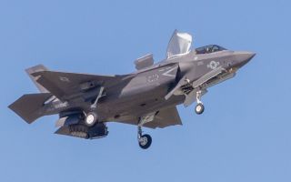 A US Marine Corps F-35B Lightning II prepares to land 11102024 CREDIT US Dept of Defence