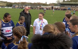 Amy Cokayne meets players at Mansfield Rugby Club CREDIT BFBS DATE 05102025.jpg 
