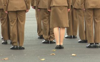 Anonymous personnel on parade