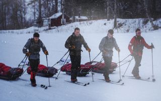 190125 Artcic Adventure Ultimate Survival LtoR Aldo Kane, Jason Foxy Fox, Brian Wood and Karl Hinett CREDIT Channel 4