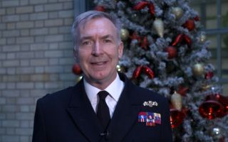 CDS Admiral Sir Tony Radakin delivering a christmas message 201224 CREDIT BFBS.