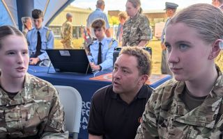 Calvin Bailey, Minister for Veterans and People, cadet camp RAF Waddington CREDIT BFBS