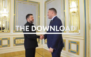 Streeting and Zelensky shake hands