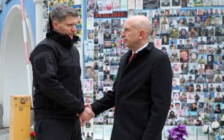 Defence Secretary John Healey, pictured with Deputy Defence Minister Serhiy Boyev, has approved a £225m aid package for Ukraine (Picture: MOD)