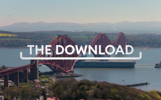 Forth Bridge HMS Queen Elizabeth sailing 