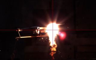 DragonFire fires on a drone during tests
