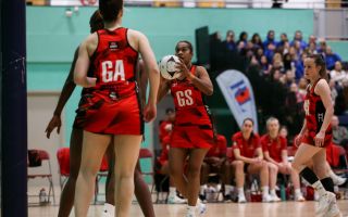 Ellie Nawale taking a shot Army netball v Malawi Credit Alligin Photography slash British Army Sport Date 01292025.jpg 