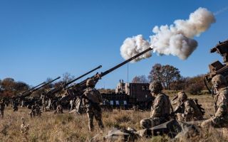 French Caesar self-propelled howitzers unleashed rapid-fire, mobile artillery support throughout the exercise (Picture: CommandementFOT on X)