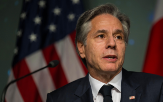 Image ID 2N34FRP WASHINGTON DC USA 13 January 2023  US Secretary of State, Antony Blinken delivers remarks before he and Japans Minister for Foreign Affairs Haya CREDIT ALAMY