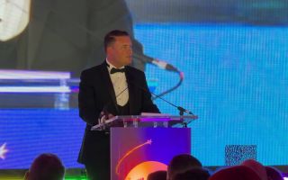 The award ceremony included a keynote speech from Wes Streeting, the UK's first openly gay Defence Secretary (Picture: BFBS
