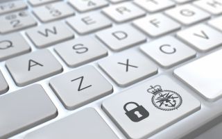 MOD keyboard illustrating cyber, espionage and sabotage article