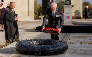 Minister for Veterans and People laid a wreath at the National Memorial Arboretum in Staffordshire 26102024 CREDIT MOD