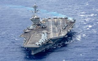 Nimitz-class aircraft carrier USS Abraham Lincoln CVN 72 sails the Pacific Ocean