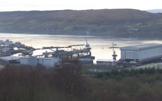 Outside HMNB Clyde Naval Base