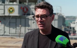 Prime Minister Andy Burnham HMNB Portsmouth CREDIT BFBS