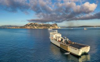 RFA Lyme Bay arrives in Gibraltar