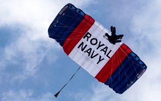 Known as the 'Raiders', the Royal Navy's parachute team will perform during the eclipse in Falmouth (Picture: Alamy)