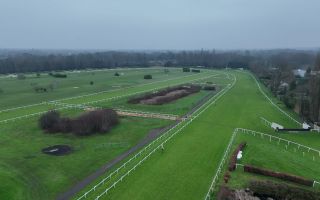 Sandown race course taken from drone Credit BFBS