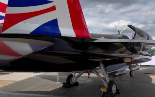 T7 Red Hawk Farnborough Airshow 230726 CREDIT BFBS