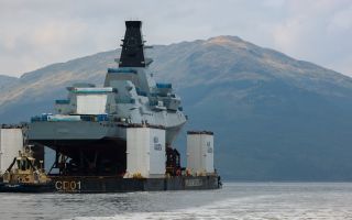  In 2024, HMS Cardiff was taken down the Clryde and up Loch Long to be floated off the barge and enter the water for the first time