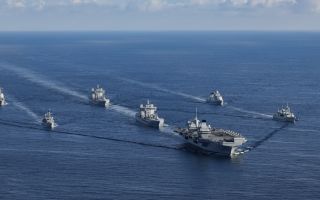 UK Carrier Strike Group (CSG) units assembled for the start of Exercise Joint Warrior