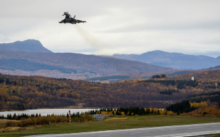RAF Typhoon on Exercise Hillstream 