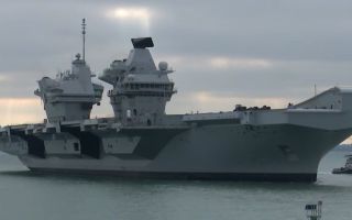 The aircraft carrier, seen here in Portsmouth in 2024, is expected to be making her way down south to the Hampshire naval base