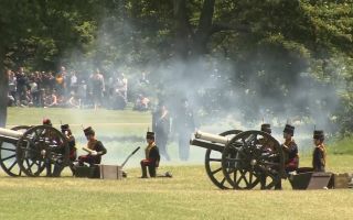 President Trump was welcomed for his first state visit in 2019 by a 41-gun salute in Green Park