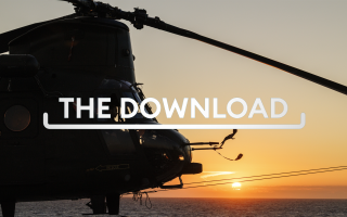 RAF heavy-lift helicopters land on HMS Queen Elizabeth during training