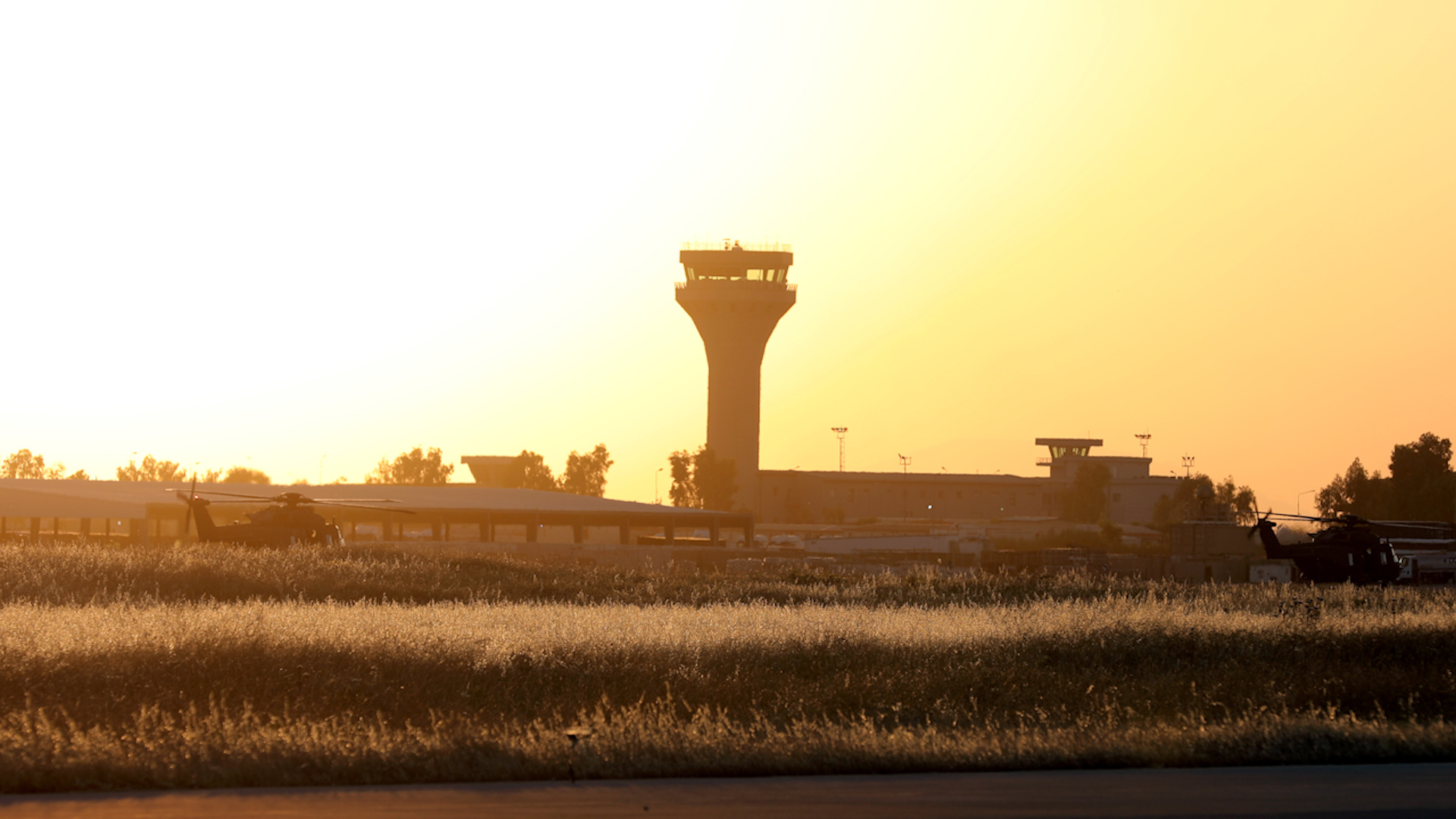 sun sets at Erbil Air Base, Iraq 07062021 CREDIT US Dept of Def