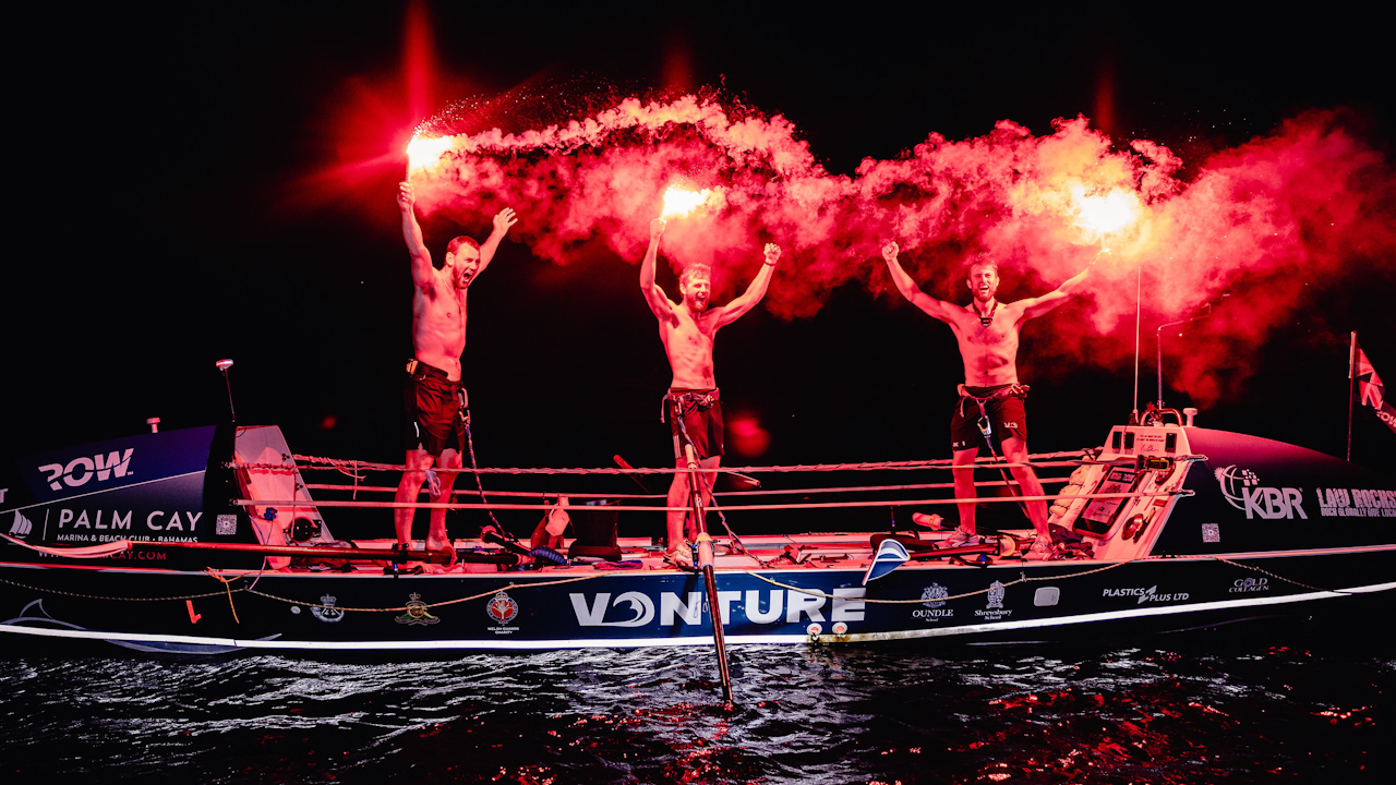 Team V3nture became the first serving military team to complete the World's Toughest Row (Picture: Team V3nture)