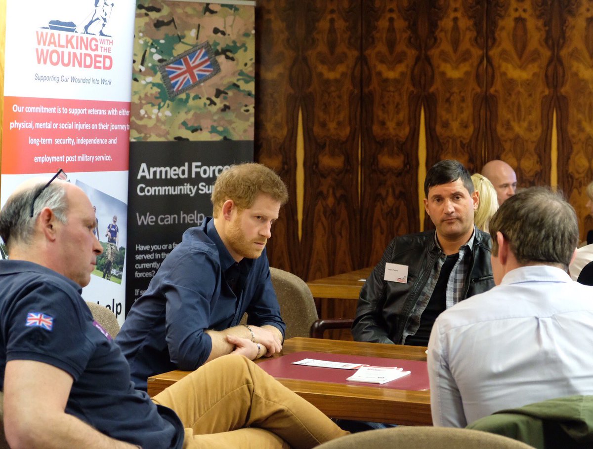 Prince Harry Meets Veterans at a walking with the wounded event