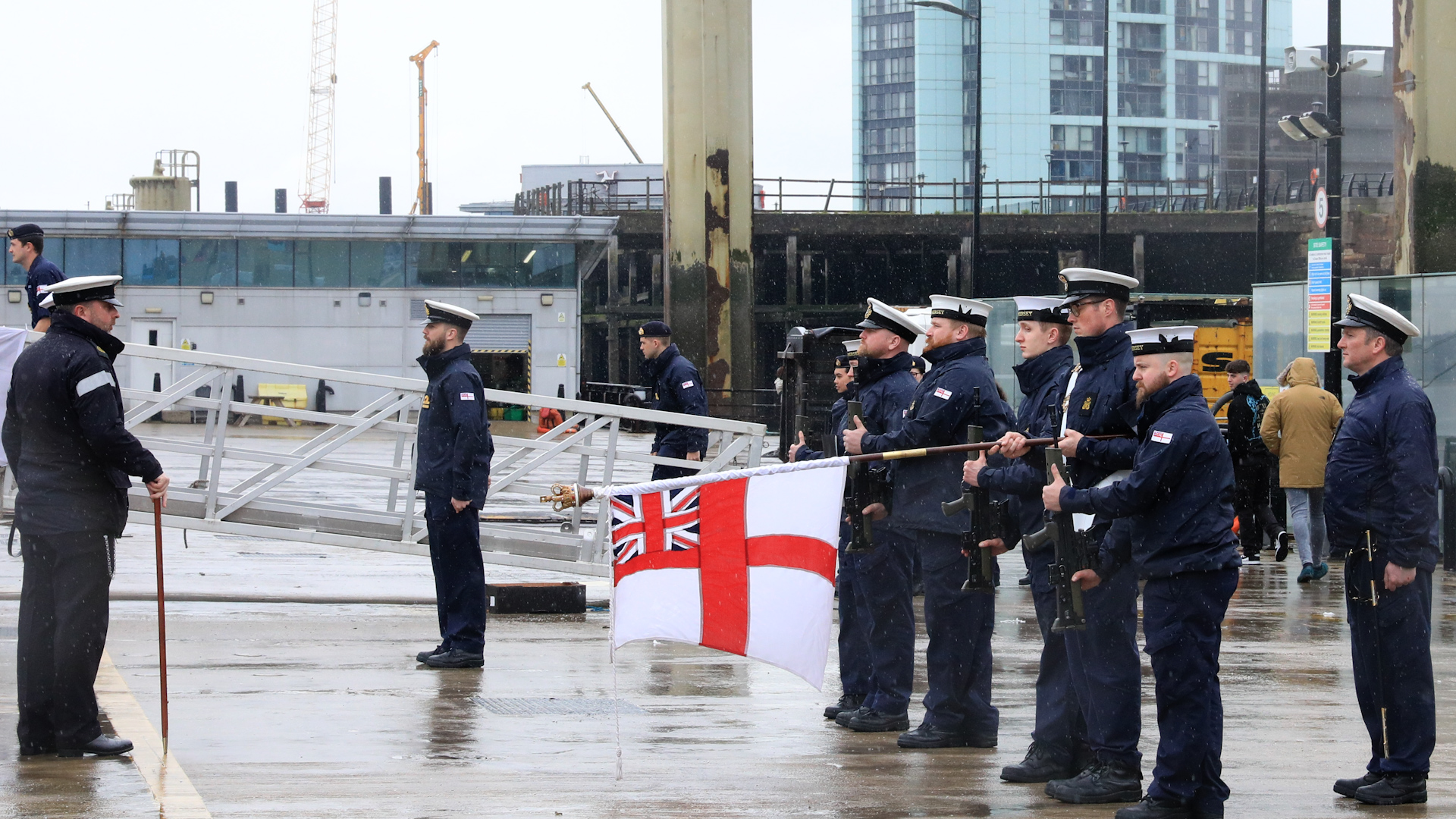 HMS Mersey visited Liverpool for five days after being deployed to the Baltic Sea.