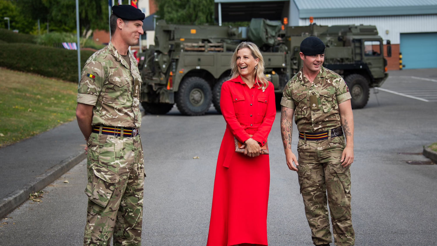 The Duchess of Edinburgh, Colonel-in-Chief of the Corps of Royal Electrical and Mechanical Engineers, visits the REME in Aldershot 4 CREDIT Royal Family