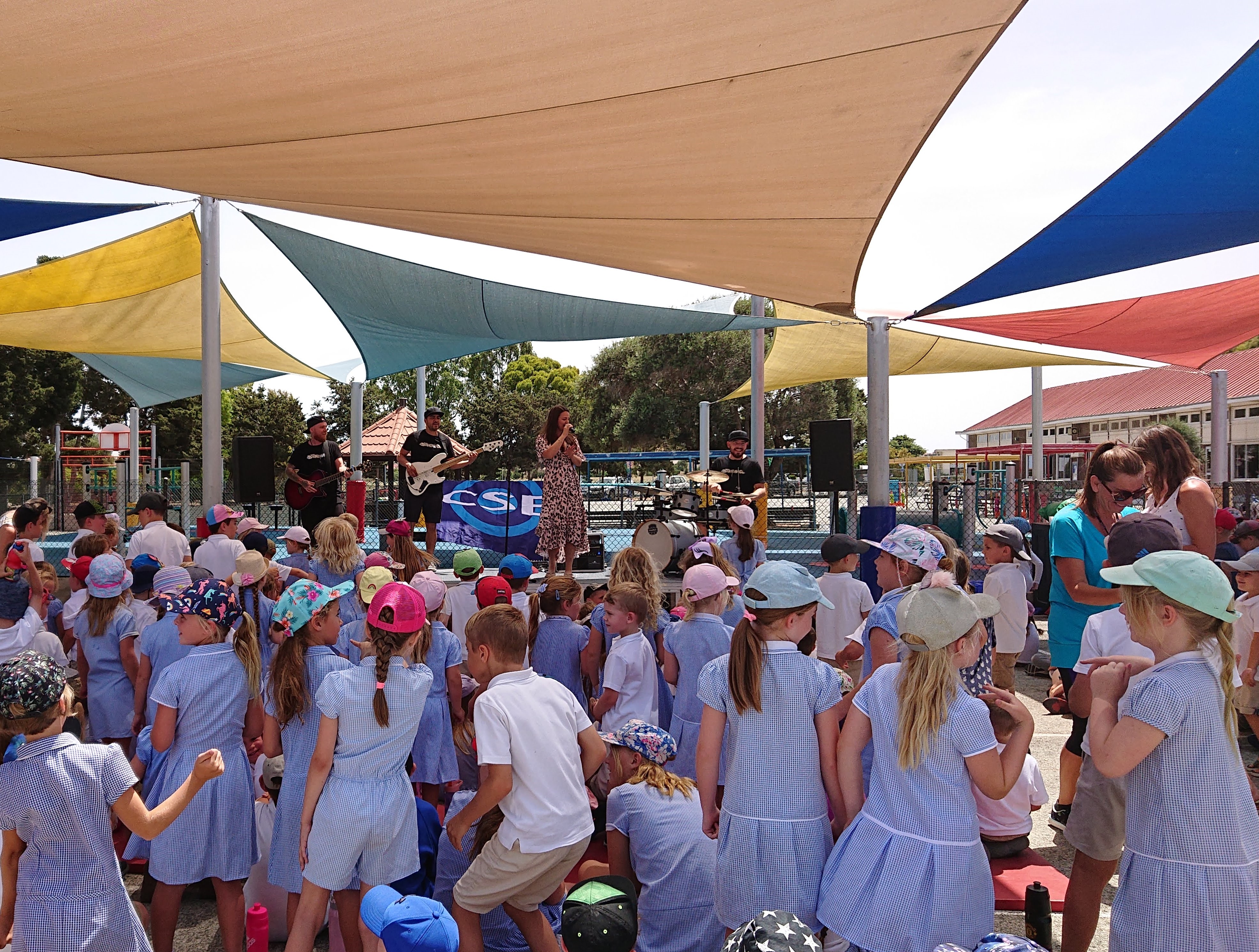 CSE take the Dominos to Akrotiri Primary School