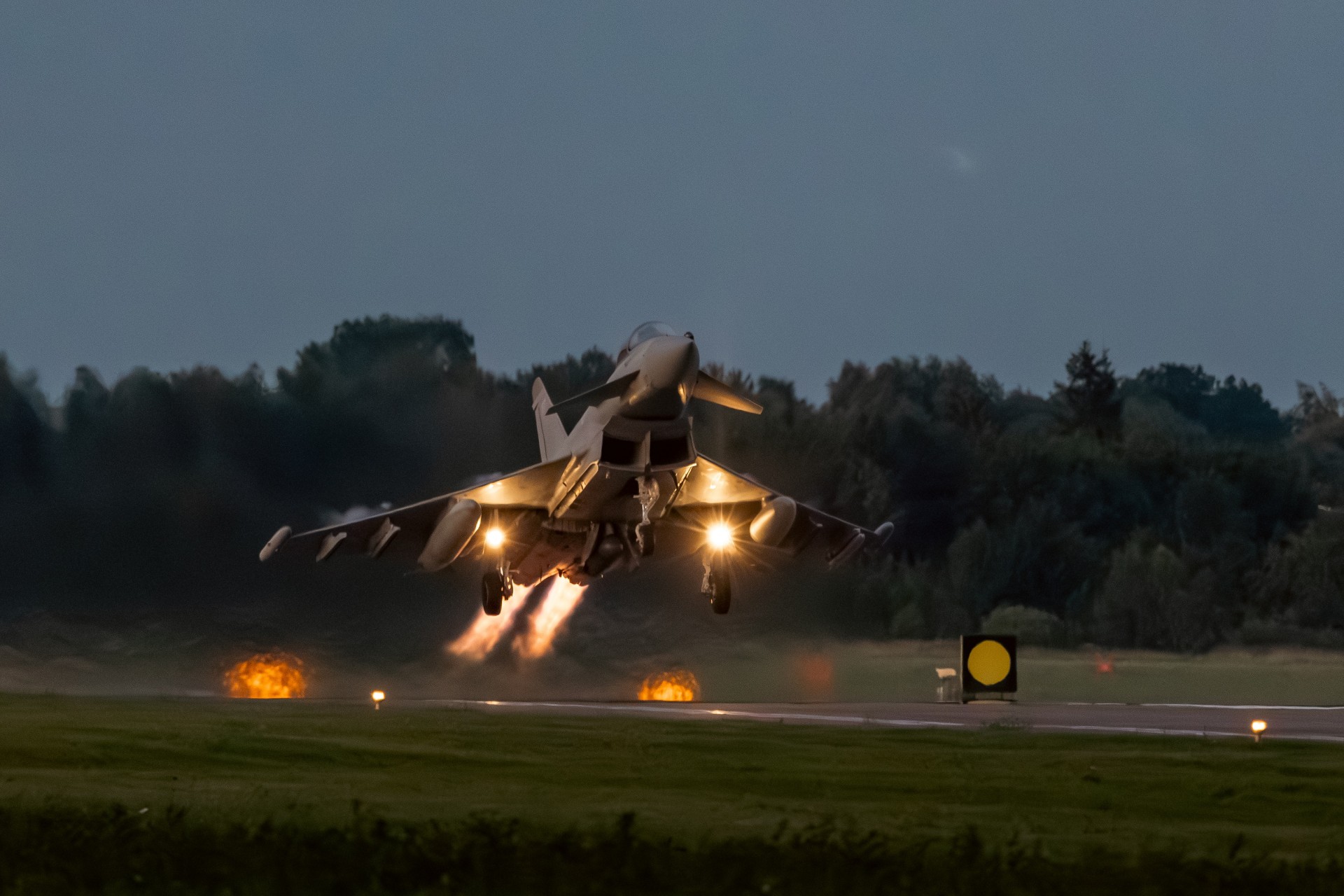 A RAF Typhoon takes off from Poland while taking part in a Nato air policing mission earlier this year