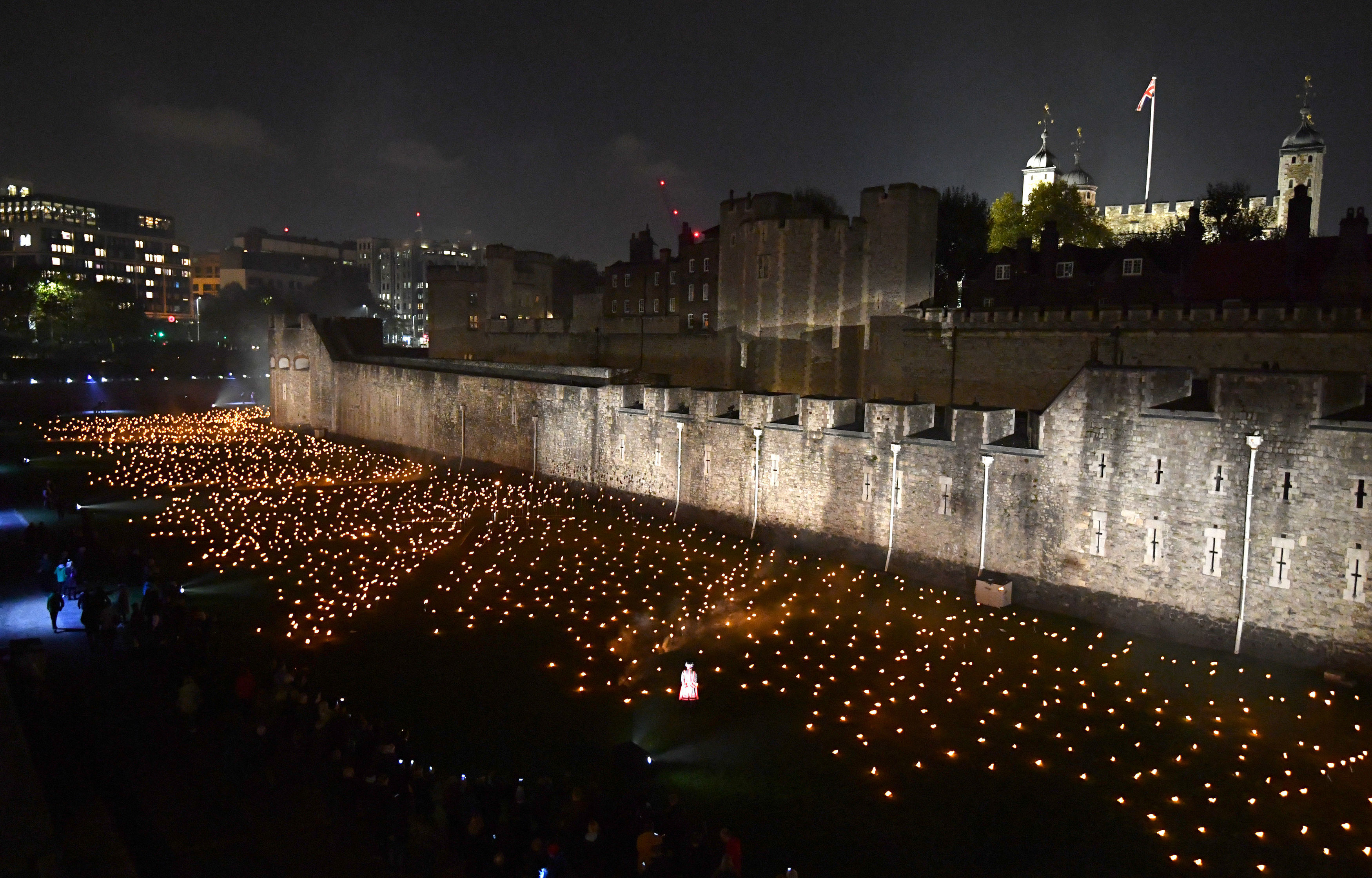 The installation runs until Armistice Day, 11th November – the last day of this centenary year of the Great War (Picture: PA).