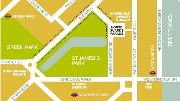 	trooping the colour map credit british army