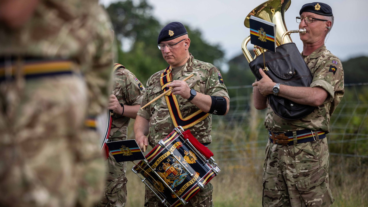 British military musicians have paid tribute, on behalf of the UK military, to Ukraine on the country’s Independence Day (Picture: MOD).