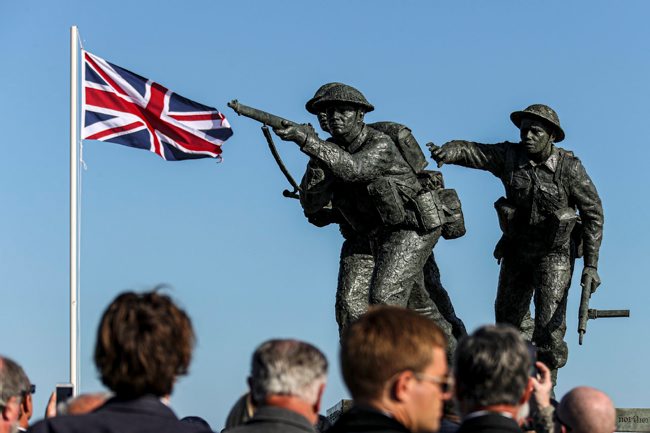 unveiling of the D-Day Sculpture commissioned by the Normandy Memorial Trust, was held at the British Normandy Memorial site in Ver-sur-Mer, France 060619 CREDIT MOD.jpg