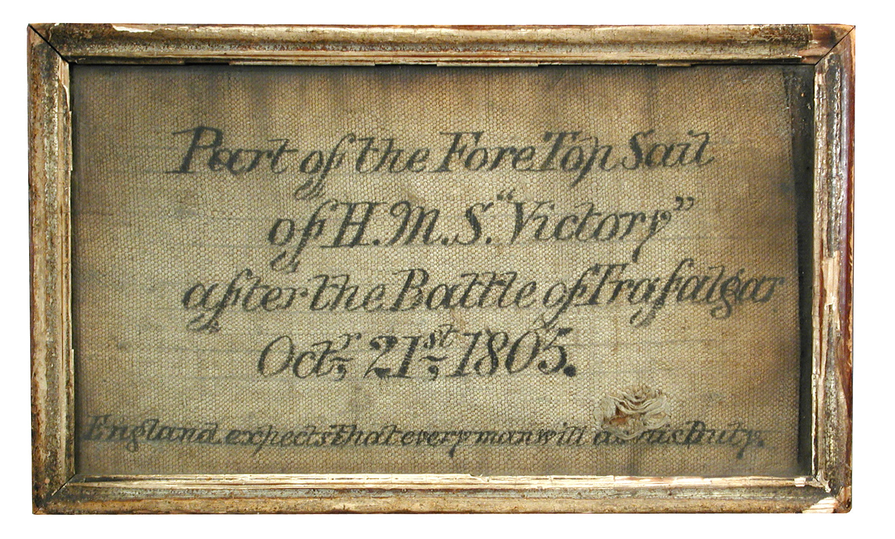A patch from the historic warship HMS Victory is set to go on sail for the first time ever