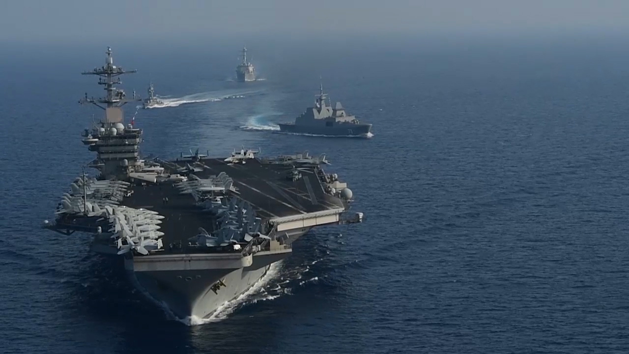 USS Theodore Roosevelt in the South China sea (Credit: DVIDS)